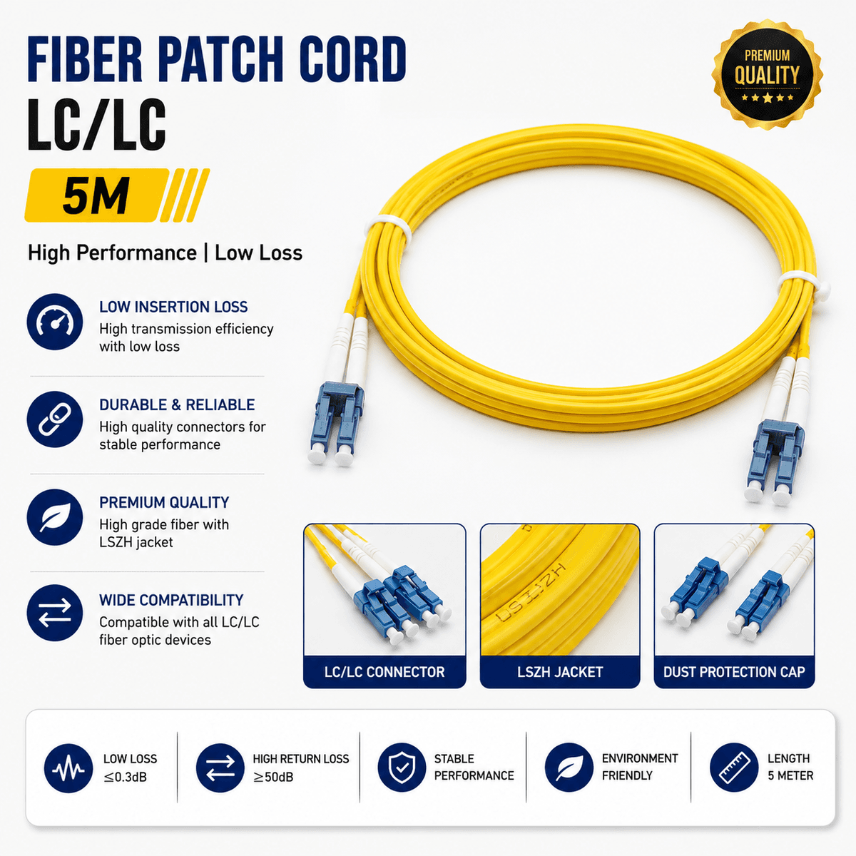 Fiber Patch Cord LC/LC 5M