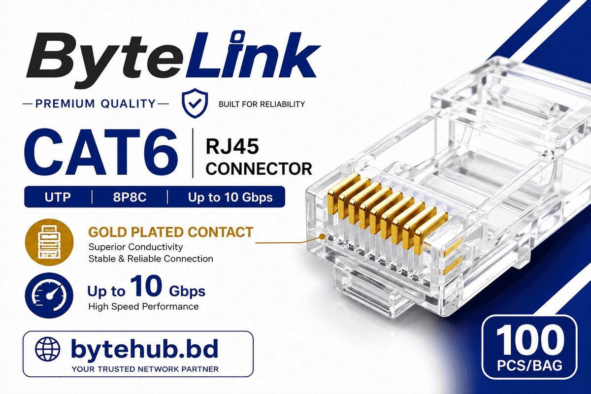 GOLD Plated RJ45 connector CAT-6 