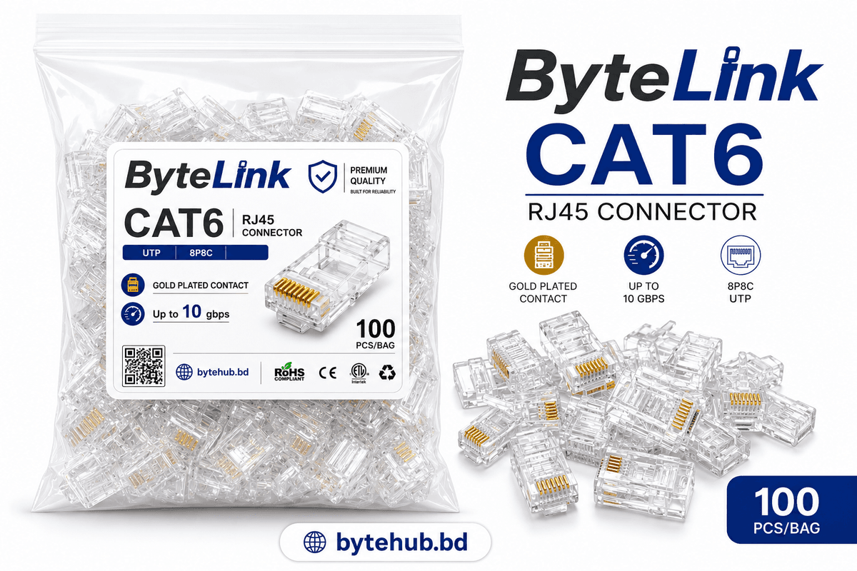 GOLD Plated RJ45 connector CAT-6 