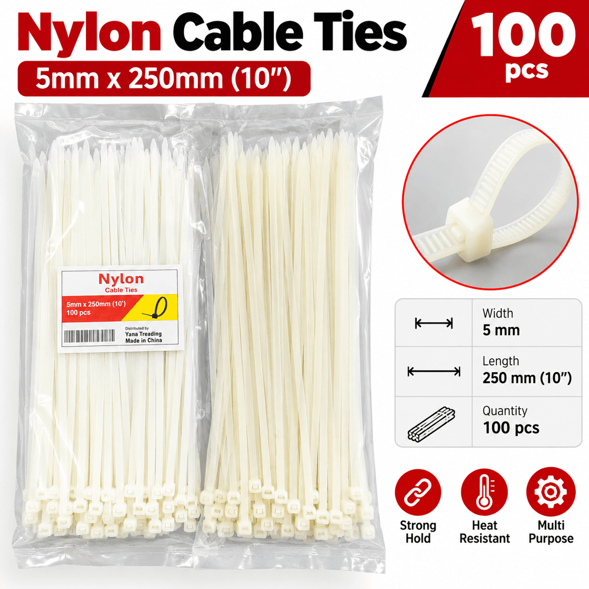 Nylon-Cable Ties (10'')