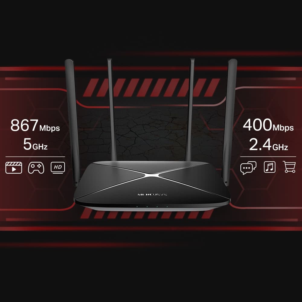 Mercusys AC12G AC1200 Wireless Dual Band Gigabit Router
