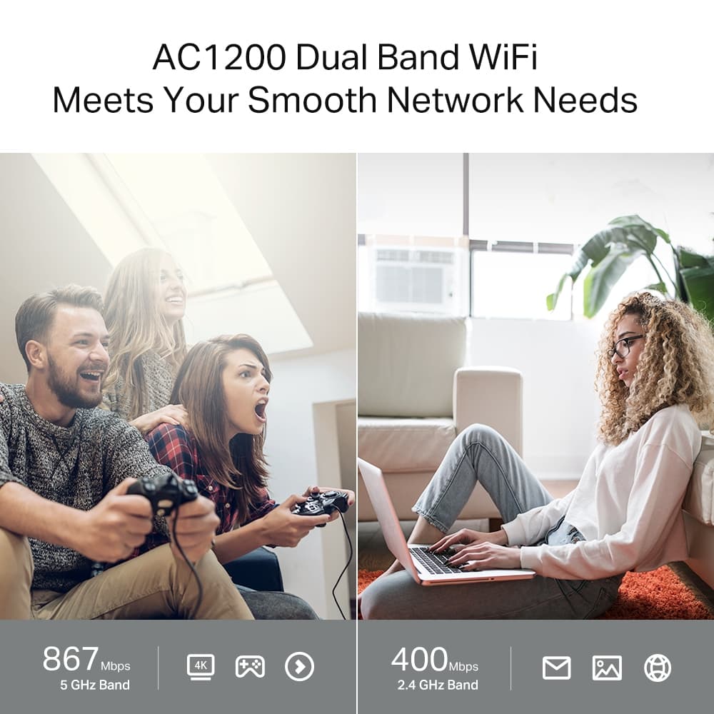 TP-Link Archer C64 AC1200 MU-MIMO WiFi Gigabit Router