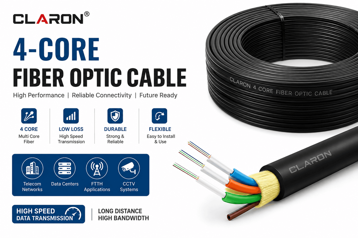 Claron 4-Core Fiber Optic Cable