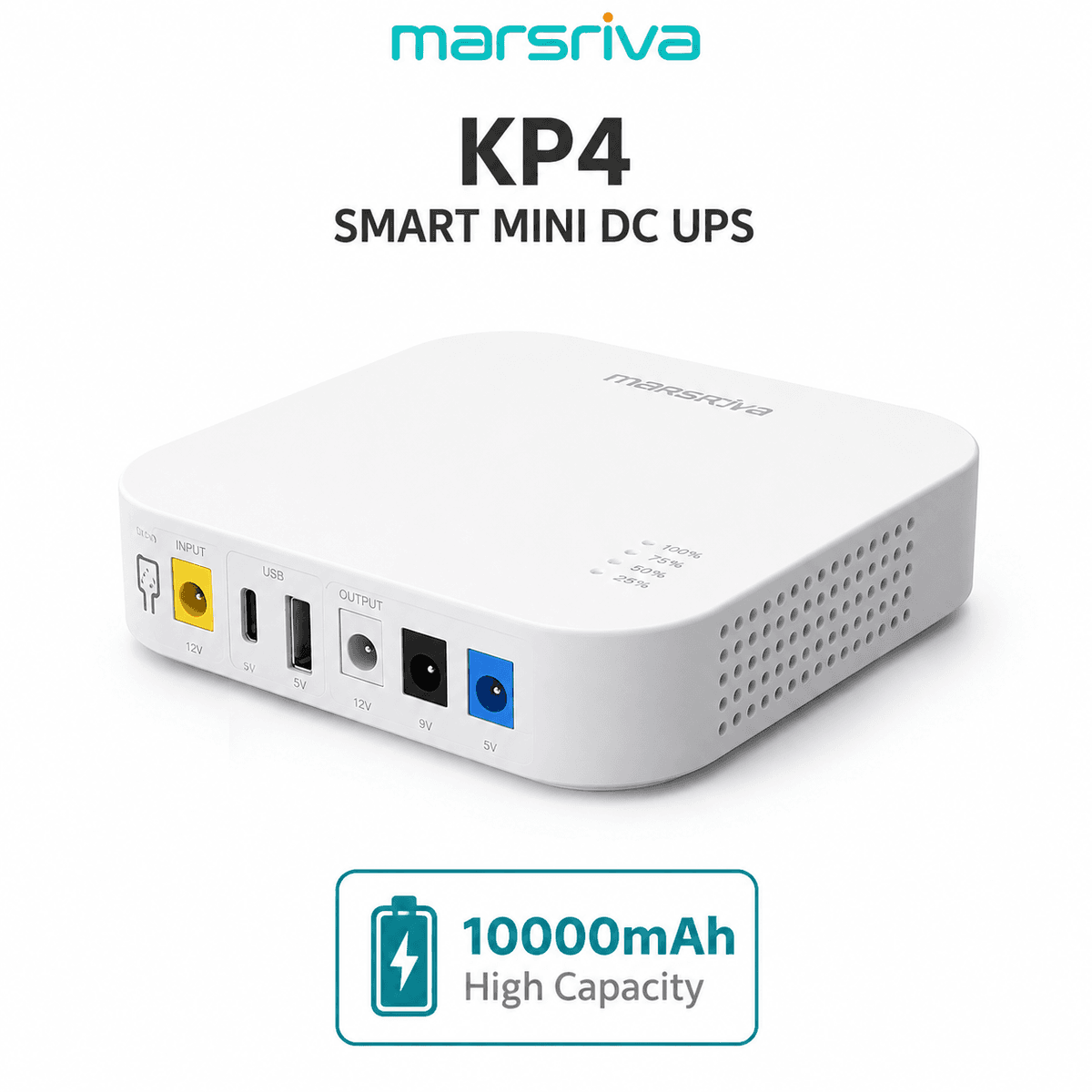 Marsriva KP4 Smart Mini DC UPS 10000mAh